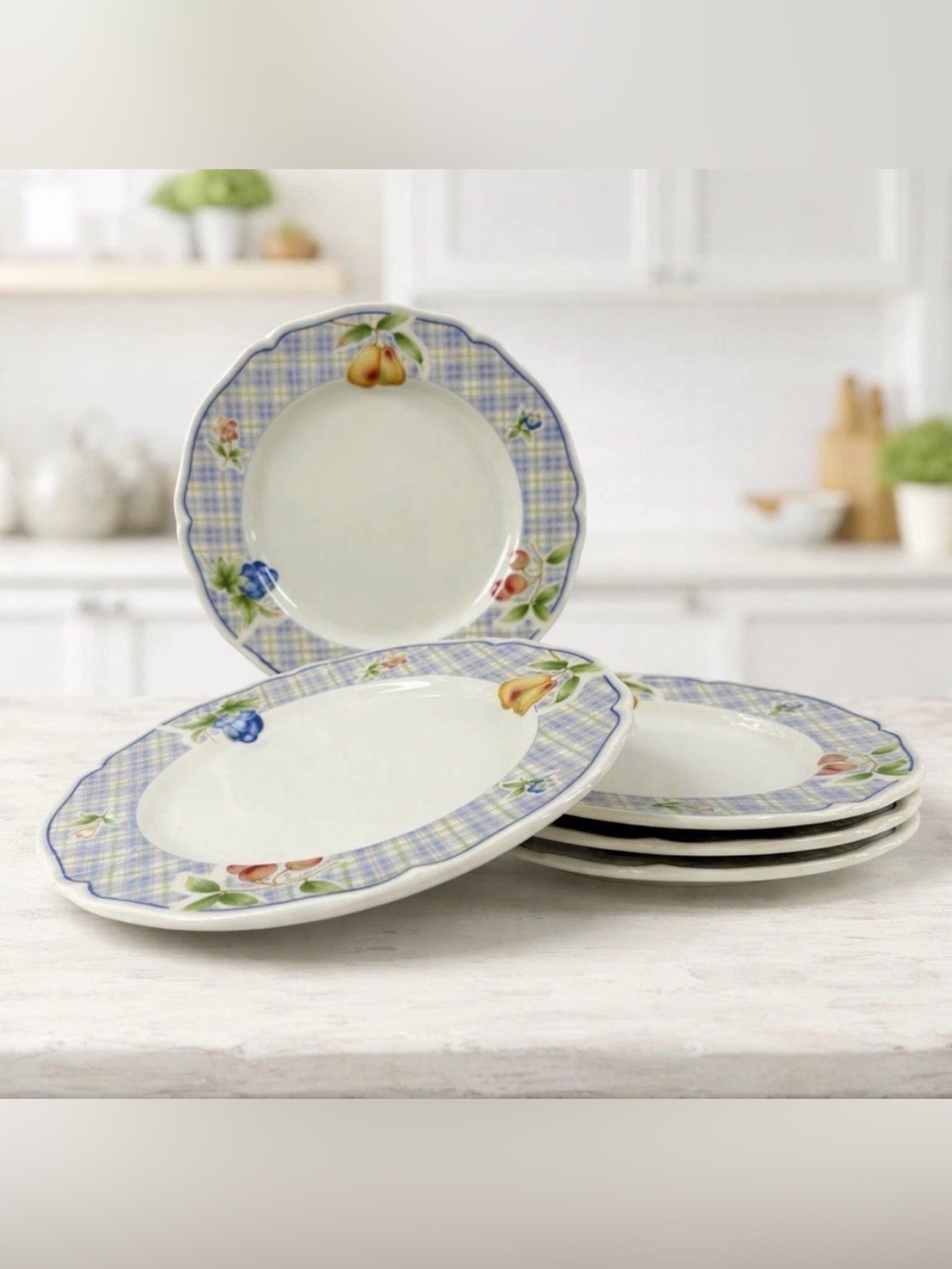 Homecraft Noritake Rainbow Fruits 9229 Set 4 Dinner Plates 10.5” Ireland